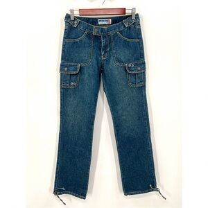 OLD NAVY Woman's Medium Wash Ultra Low Waist Y2K Jeans Size 4